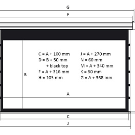 Blue Label Tens.BT 122" 16:9 152x270 дроп 40 см., Clear Vision, белый корпус