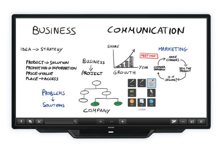 Бюджетная Интерактивная ЖК-панель 65", LСD, LED подсветка, 350 Кд, 1920х1080, 5000:1, VGAx1, HDMI x4, 3.5mm, Audiox1, Audio 10+10 Вт, 57,5 кг, Fanless, Мультитач 10 касаний, пассивное перо, до 4-х пользователей
