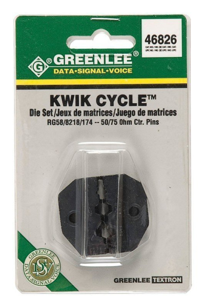 Greenlee 46826 - матрица для BNC разъемов и кабелей RG58/RG174 Greenlee 46826 - матрица для BNC разъемов и кабелей RG58/RG174
