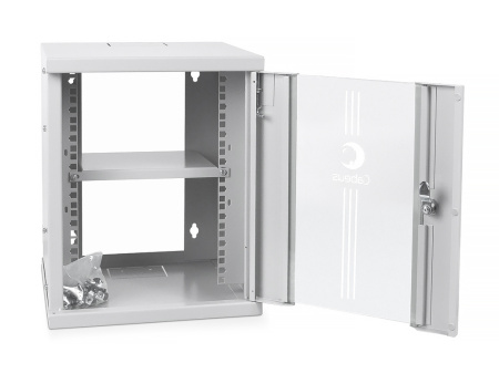 Cabeus, WSC-8U, шкаф телекоммуникационный настенный 10" 8U 326x300x405mm (ШхГхВ) дверь стекло