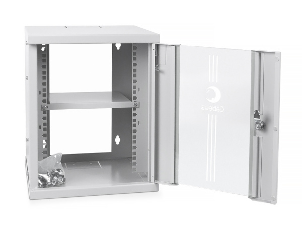 Cabeus, WSC-8U, шкаф телекоммуникационный настенный 10" 8U 326x300x405mm (ШхГхВ) дверь стекло Cabeus, WSC-8U, шкаф телекоммуникационный настенный 10" 8U 326x300x405mm (ШхГхВ) дверь стекло