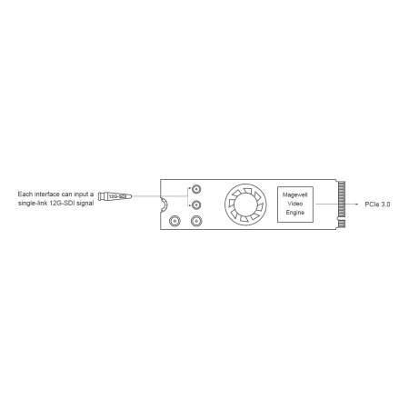 Magewell Eco Capture 12G SDI 4K Plus M.2, плата видеозахвата