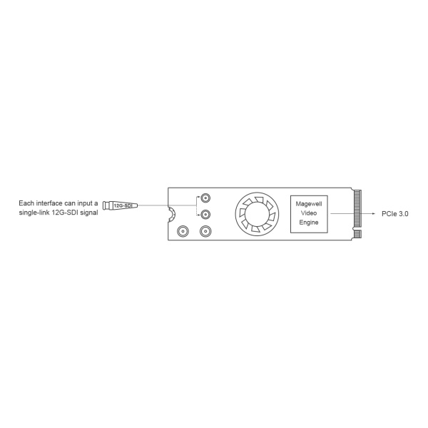 Magewell Eco Capture 12G SDI 4K Plus M.2, плата видеозахвата