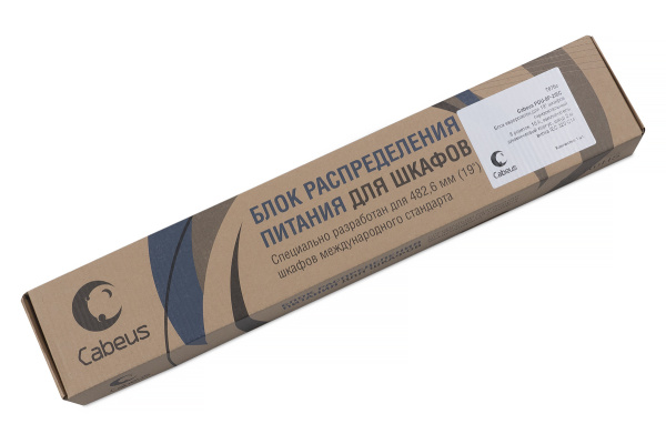 Cabeus, PDU-8P-2IEC, блок евророзеток для 19" шкафов, горизонтальный, 8 розеток, 10 A, выключатель, алюминиевый корпус, шнур 2 м, вилка IEC 320 C14 Cabeus, PDU-8P-2IEC, блок евророзеток для 19" шкафов, горизонтальный, 8 розеток, 10 A, выключатель, алюминиевый корпус, шнур 2 м, вилка IEC 320 C14