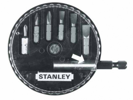 Stanley 1-68-735 - Набор отверточных насадок (7 шт.; 3SL+3PH+магн. держ.)