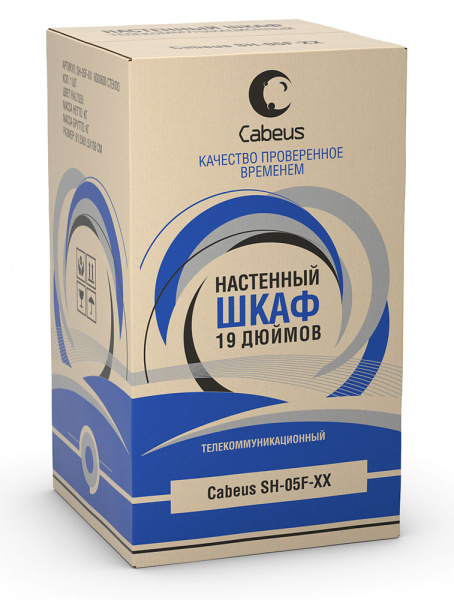 Cabeus, SH-05F-9U60/35m, шкаф телекоммуникационный настенный 19" 9U 600x350x501mm (ШхГхВ) дверь металл Cabeus, SH-05F-9U60/35m, шкаф телекоммуникационный настенный 19" 9U 600x350x501mm (ШхГхВ) дверь металл