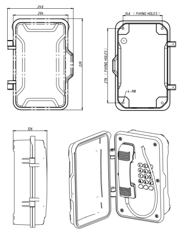 J&R Technology JREX106-A01-SIP, промышленный взрывозащищенный IP-телефон