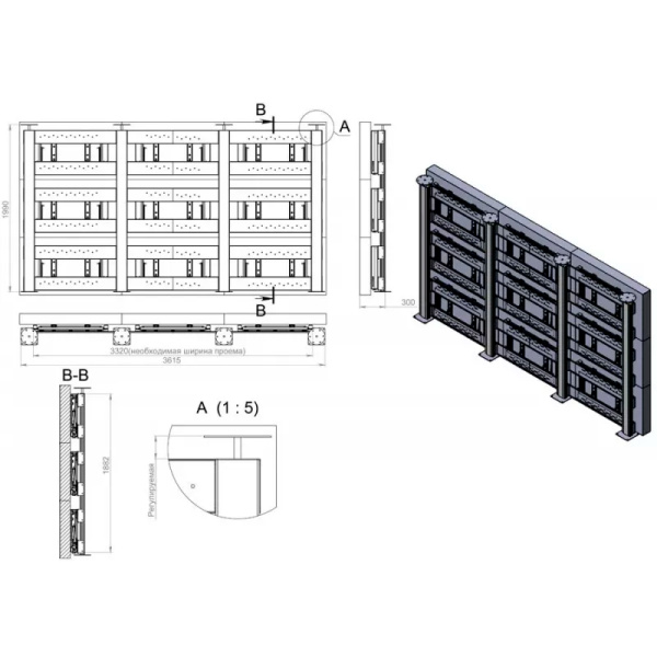 Prestel KIT33-5508FC, готовая видеостена