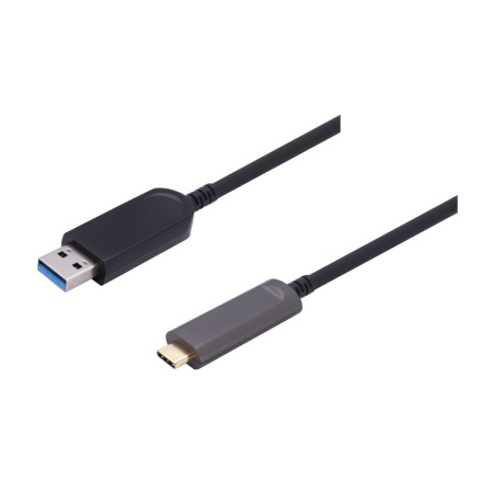 CleverMic Hybrid Cable AM - USB-C, оптический кабель 15м