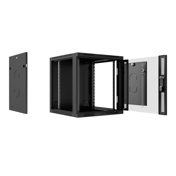 Cabeus, SH-05F-9U60/35-BK, шкаф телекоммуникационный настенный 19" 9U 600x350x501mm (ШхГхВ) дверь стекло, цвет черный (RAL 9004) Cabeus, SH-05F-9U60/35-BK, шкаф телекоммуникационный настенный 19" 9U 600x350x501mm (ШхГхВ) дверь стекло, цвет черный (RAL 9004)