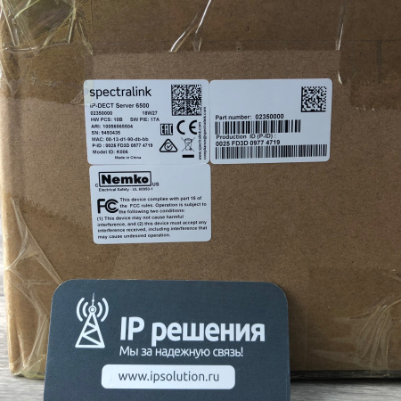 Spectralink IP-DECT Server 6500, контроллер системы (1U Rack, EU version, 30 users, power supply) Spectralink IP-DECT Server 6500, контроллер системы (1U Rack, EU version, 30 users, power supply)