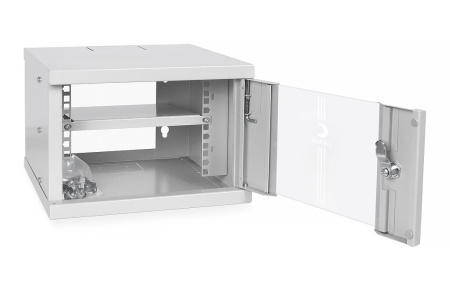 Cabeus, WSC-4U, шкаф телекоммуникационный настенный 10" 4U 326x300x225mm (ШхГхВ) дверь стекло