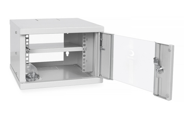 Cabeus, WSC-4U, шкаф телекоммуникационный настенный 10" 4U 326x300x225mm (ШхГхВ) дверь стекло