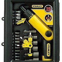 Stanley 0-63-022 НАБОР С ОТВЕРТКОЙ С ХРАПОВЫМ МЕХАНИЗМОМ И ВСТАВКАМИ (22 ПРЕДМЕТА)