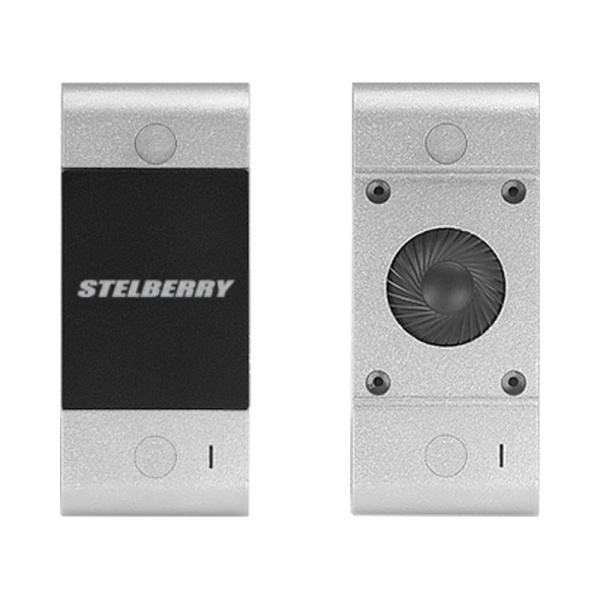 Stelberry S-105, антивандальная абонентская панель с защитным козырьком без вызова в комплекте с угловым креплением