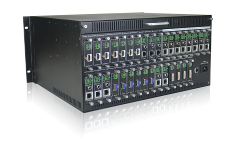Универсальный модульный матричный коммутатор Digis FMA-32 (шасси), 32 портов, 4K, RS232, IR, TCP/IP, EDID, Сенсорный экран, 8 из 32 портов сторого выходные