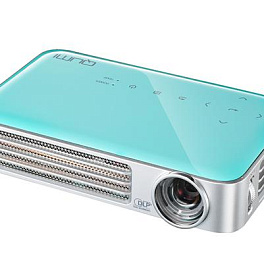 Мультимедийный ультрапортативный LED-проектор Vivitek Qumi Q6 голубой (DLP, WXGA (1280 x 800), 800 ANSI Lm, 30000:1, 1.55, HDMI V1.4( x1), HDMI (MHL) (x1), Audio-Out (3.5mm), USB (Type A), 2W (Mono), 30000 часов, 0,475 кг., 3D, встроенный WiFi)