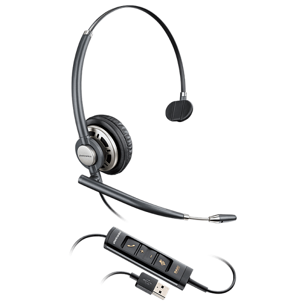 Plantronics EncorePro HW715 USB NC (PL-HW715-USB), профессиональная USB-гарнитура для компьютера