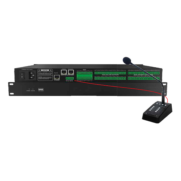 Prestel DAP-0808AD, аудиопроцессор Dante и аналоговое аудио 8x8