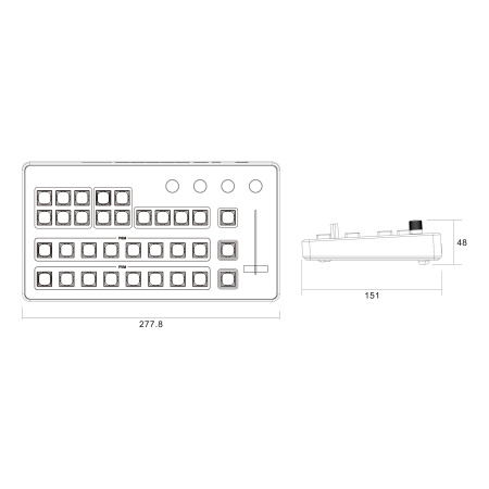Prestel KB-V1, панель управления vMix