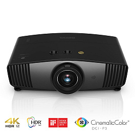 Кинотеатральный проектор BenQ W5700 (DLP Brightness 1800 AL CinePrime, 100% Rec.709, 100% DCI-P3, precalibrated, HDR Pro (HDR10 & HLG), Motion Enchancer, Dynamic Black, 1.6X zoom, TR 1.36 ~ 2.18, Big Vert +/- 60% and Hor +/-23% L/S, USB 3.0 MediaPlaye