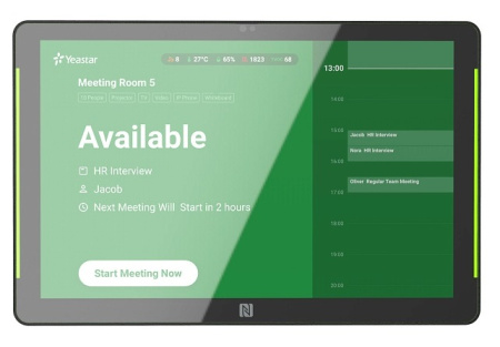 DS7510 для Yeastar Workplace, 10", Android 11, 1280x800, Wi-Fi, LAN, POE, NFC, Lora, 2xLED,VESA
