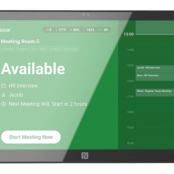 DS7510 для Yeastar Workplace, 10", Android 11, 1280x800, Wi-Fi, LAN, POE, NFC, Lora, 2xLED,VESA