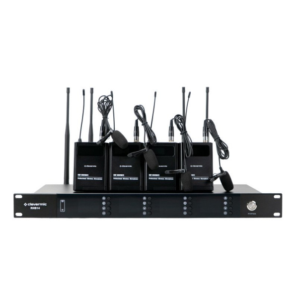 CleverMic RB14, радиосистема с 4 петличными микрофонами