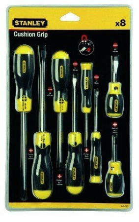 Stanley 0-65-011 - Набор отверток Cushion Grip (8шт; 3х75; 5х100; 6.5х45; 6.5х150; РН0х60; РН1х75; РН2х45; РН2х150)