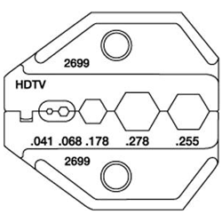 Матрица для 1300/8000 BNC/TNC HDTV True-75ohm: Belden 1855A 1865A 1505A 1505F 1694A 1694F