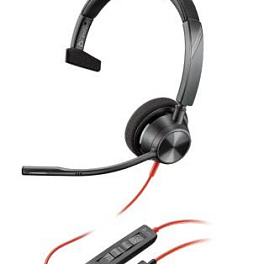 Poly Blackwire 3310 Microsoft USB-A (212703-01), проводная гарнитура для компьютера Poly Blackwire 3310 Microsoft USB-A (212703-01), проводная гарнитура для компьютера