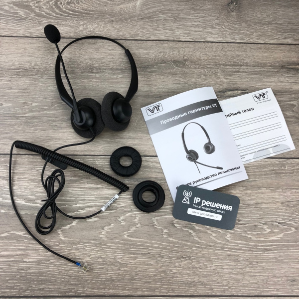 VT VT1000-D RJ9(03), проводная бинауральная головная гарнитура  VT VT1000-D RJ9(03), проводная бинауральная головная гарнитура