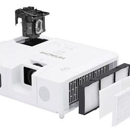 Трехчиповый 3LCD-проектор 4500 ANSI лм (встроенная несменная линза), WUXGA (1920 x 1200), 16:10, одна лампа, 16.000:1. HDMI x 2. USB. Вес 5,3кг. Белого цвета