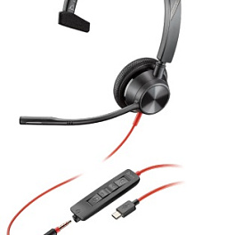 Poly Blackwire 3315 Microsoft USB-C (214015-01) , проводная гарнитура UC Poly Blackwire 3315 Microsoft USB-C (214015-01) , проводная гарнитура UC