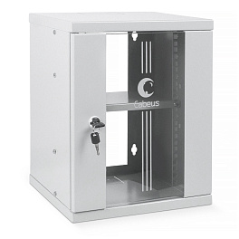 Cabeus, WSC-8U, шкаф телекоммуникационный настенный 10" 8U 326x300x405mm (ШхГхВ) дверь стекло