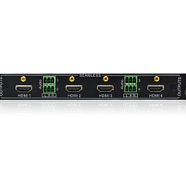 Плата выходная для модульного матричного коммутатора Digis MMA-O4-HS, 1080P, x4 HDMI v.1.3 (бесподрывный до 1080P), HDCP 1.2, x4 аудио выход (3 pin Phoenix), EDID