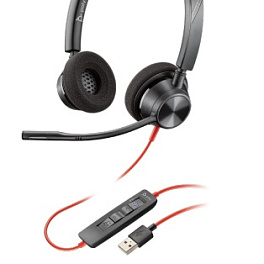 Poly Blackwire 3320 Microsoft USB-A (214012-01) , проводная гарнитура для компьютера Poly Blackwire 3320 Microsoft USB-A (214012-01) , проводная гарнитура для компьютера