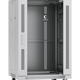 Cabeus SH-05C-18U60/60, шкаф телекоммуникационный напольный 19" 18U 600x600x988mm (ШхГхВ), цвет серый (RAL 7035)