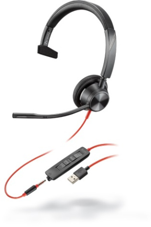 Poly Blackwire 3315 USB-A (213936-01), проводная гарнитура для компьютера Poly Blackwire 3315 USB-A (213936-01), проводная гарнитура для компьютера