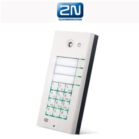 2N Helios, вызывная VoIP панель, 3 клавиши быстрого набора, клавиатура, видеокамера 2N Helios, вызывная VoIP панель, 3 клавиши быстрого набора, клавиатура, видеокамера